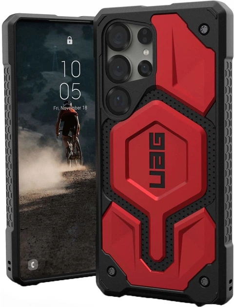 Панель UAG Monarch Pro Magsafe для Samsung Galaxy S25 Ultra 5G Black/Red (AW82-0E3) - зображення 3