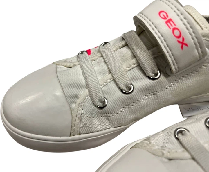 Trampki dziecięce dla dziewczynki na rzepy Geox J154NE-000AW-C1441 31 Białe (8054730975093) (955555910013158) - Outlet - obraz 3