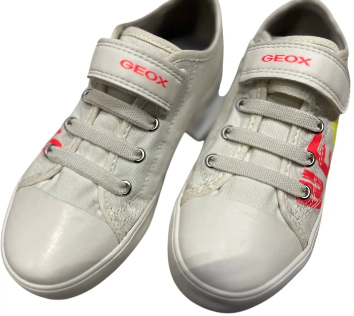 Trampki dziecięce dla dziewczynki na rzepy Geox J154NE-000AW-C1441 31 Białe (8054730975093) (955555910013158) - Outlet - obraz 4