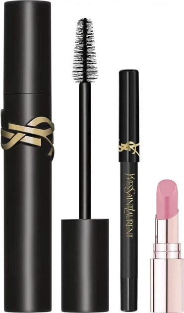 Zestaw kosmetyków do makijażu Yves Saint Laurent Lash Clash Tusz do rzęs 8 ml + Kredka do oczu 0.8 g + Szminka 1.3 g  (3614274643312) - obraz 2