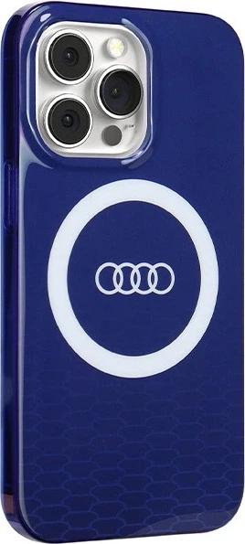 Панель Audi IML Big Logo MagSafe для Apple iPhone 13 Pro/13 Navy Blue (AU-IMLMIP13P-Q5/D2-BE) - зображення 3