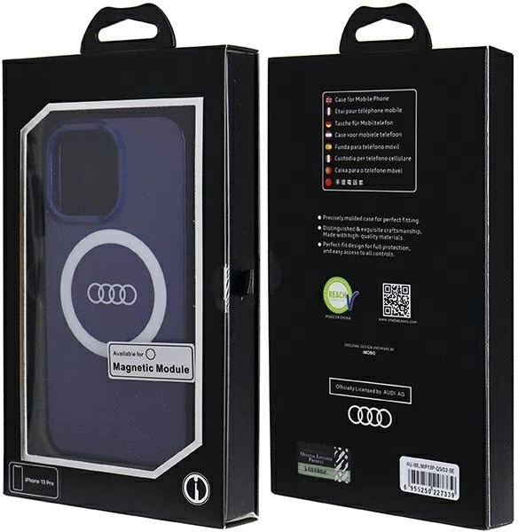 Панель Audi IML Big Logo MagSafe для Apple iPhone 13 Pro/13 Navy Blue (AU-IMLMIP13P-Q5/D2-BE) - зображення 4