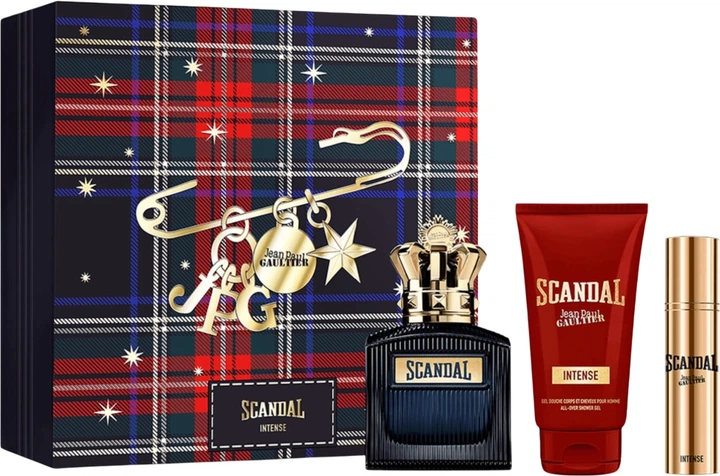 Zestaw prezentowy męski Jean Paul Gaultier Scandal Intense Woda perfumowana 100 ml + Woda perfumowana 10 ml + Żel pod prysznic 75 ml (8435415113243) - obraz 1