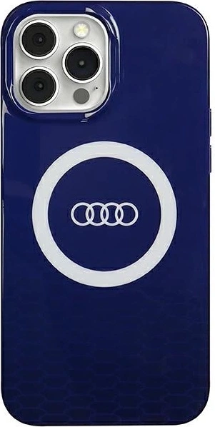 Etui Audi IML Big Logo MagSafe do Apple iPhone 13 Pro Max Navy Blue (AU-IMLMIP13PM-Q5/D2-BE) - obraz 1