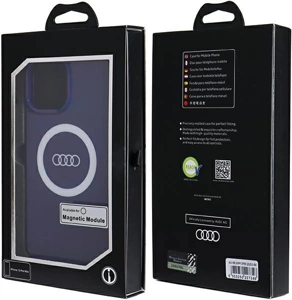 Etui Audi IML Big Logo MagSafe do Apple iPhone 13 Pro Max Navy Blue (AU-IMLMIP13PM-Q5/D2-BE) - obraz 6