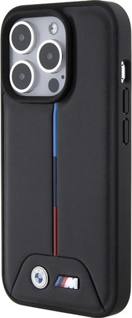 Панель BMW Quilted Tricolor для Apple iPhone 15 Pro Black (BMHCP15L22PVTK) - зображення 2