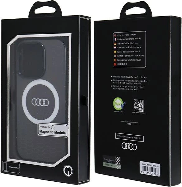 Панель Audi IML Big Logo MagSafe для Apple iPhone 14 Pro Black (AU-IMLMIP14P-Q5/D2-BK) - зображення 7
