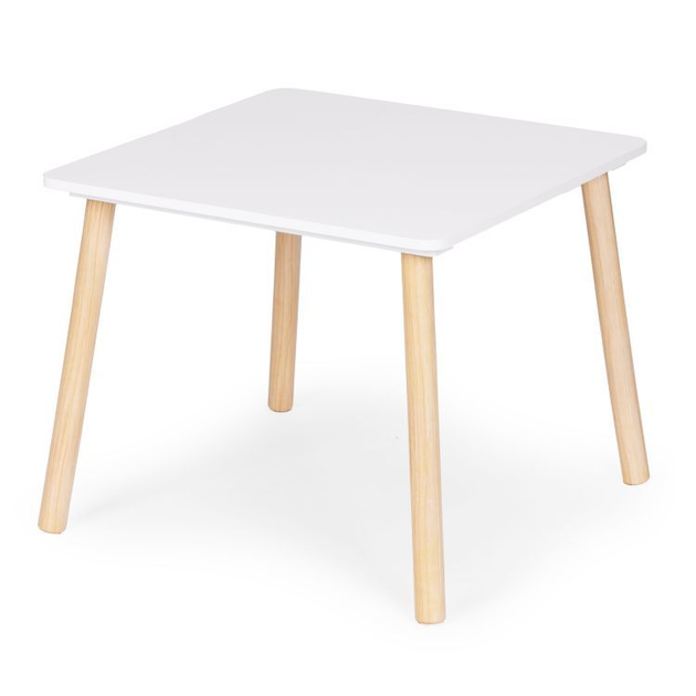 Zestaw mebli dla dzieci EcoToys stolik, 2 krzesła, białe (5905817007998) - obraz 3