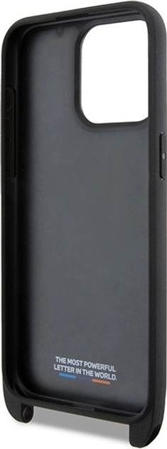 Панель BMW M Edition Carbon Tricolor Lines & Strap для Apple iPhone 15 Pro Black (BMHCP15L23PSVTK) - зображення 6