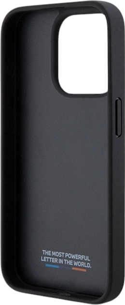 Панель BMW Perforated Tricolor Line для Apple iPhone 15 Pro Black (BMHCP15L23PUPVK) - зображення 7