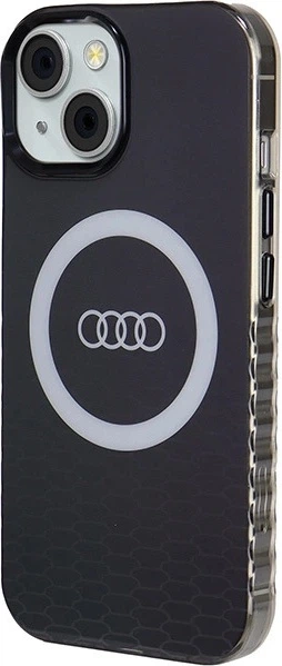 Etui Audi IML Big Logo MagSafe do Apple iPhone 15/14/13 Black (AU-IMLMIP15-Q5/D2-BK) - obraz 2