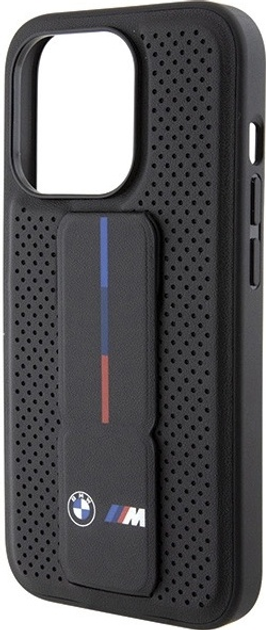 Панель BMW Grip Stand Smooth & Perforated для Apple iPhone 15 Pro Black (BMHCP15LGSPPRK) - зображення 7