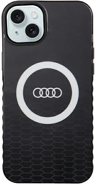 Etui Audi IML Big Logo MagSafe do Apple iPhone 15 Plus/14 Plus Black (AU-IMLMIP15M-Q5/D2-BK) - obraz 1