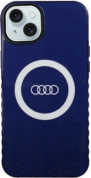 Etui Audi IML Big Logo MagSafe do Apple iPhone 15 Plus/14 Plus Navy Blue (AU-IMLMIP15M-Q5/D2-BE) - obraz 1