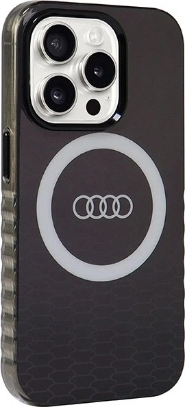 Etui Audi IML Big Logo MagSafe do Apple iPhone 15 Pro Black (AU-IMLMIP15P-Q5/D2-BK) - obraz 3