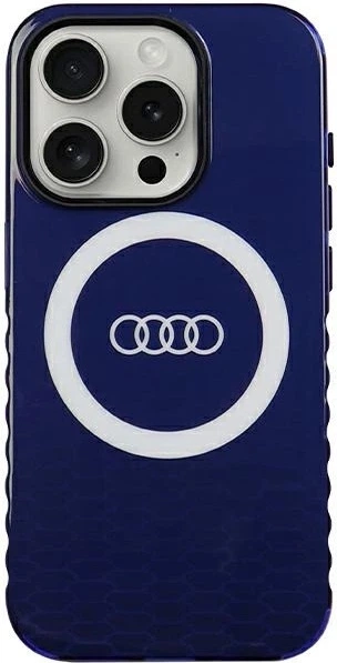 Панель Audi IML Big Logo MagSafe для Apple iPhone 15 Pro Navy Blue (AU-IMLMIP15P-Q5/D2-BE) - зображення 1