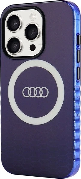 Панель Audi IML Big Logo MagSafe для Apple iPhone 15 Pro Navy Blue (AU-IMLMIP15P-Q5/D2-BE) - зображення 2