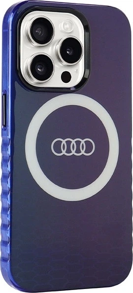 Панель Audi IML Big Logo MagSafe для Apple iPhone 15 Pro Navy Blue (AU-IMLMIP15P-Q5/D2-BE) - зображення 3