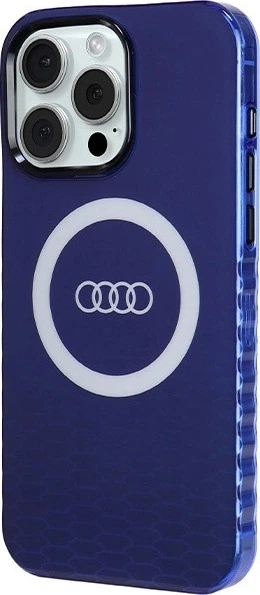 Панель Audi IML Big Logo MagSafe для Apple iPhone 15 Pro Max Navy Blue (AU-IMLMIP15PM-Q5/D2-BE) - зображення 2