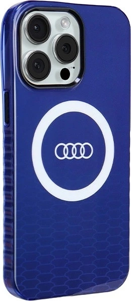 Панель Audi IML Big Logo MagSafe для Apple iPhone 15 Pro Max Navy Blue (AU-IMLMIP15PM-Q5/D2-BE) - зображення 3