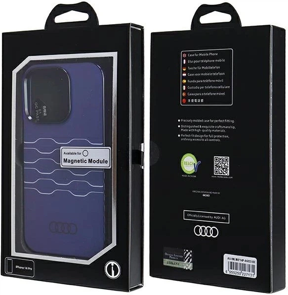 Etui Audi IML MagSafe do Apple iPhone 14 Pro Navy Blue (AU-IMLMIP14P-A6/D3-BE) - obraz 7