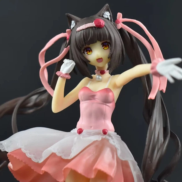 Аниме фигурка Nekopara Некопара, Chocola Чокола в розовом платье