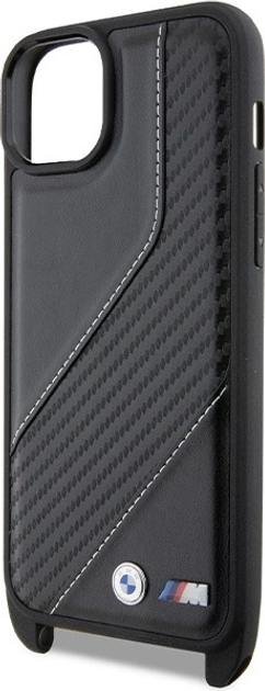 Панель BMW M Edition Carbon Stripe & Strap для Apple iPhone 15 Plus/14 Plus Black (BMHCP15M23PSCCK) - зображення 5