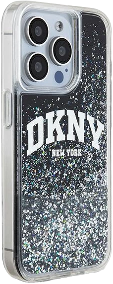 Etui DKNY Liquid Glitter Big Logo do Apple iPhone 14 Pro Black (3666339270735) - obraz 4
