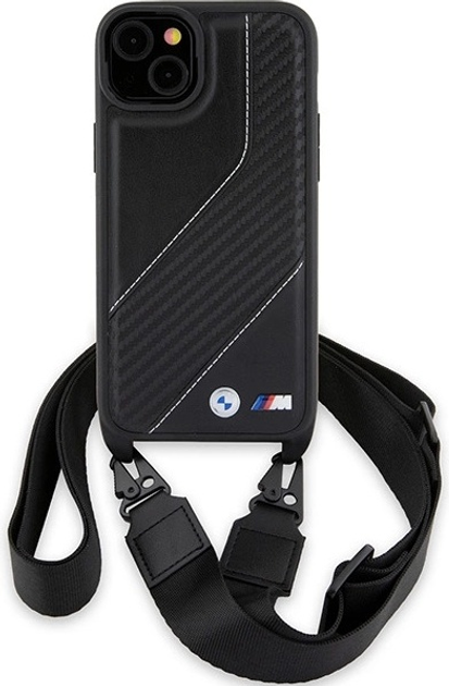 Панель BMW M Edition Carbon Stripe & Strap для Apple iPhone 15/14/13 Black (BMHCP15S23PSCCK) - зображення 2