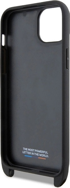Панель BMW M Edition Carbon Tricolor Lines & Strap для Apple iPhone 15/14/13 Black (BMHCP15S23PSVTK) - зображення 6