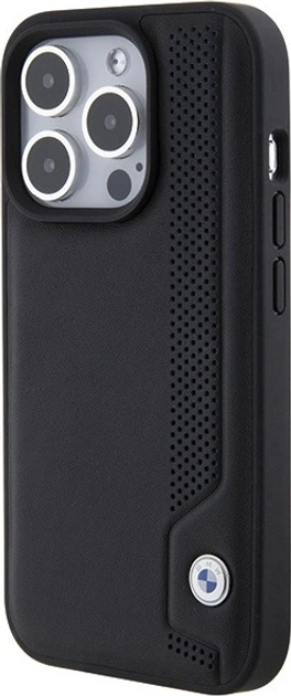 Панель BMW Leather Blue Dots для Apple iPhone 15 Pro Max Black (BMHCP15X22RBDK) - зображення 2