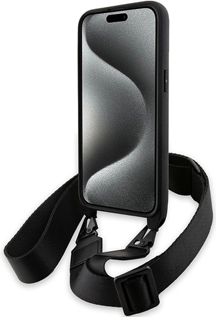 Панель BMW M Edition Carbon Stripe & Strap для Apple iPhone 15 Pro Max Black (BMHCP15X23PSCCK) - зображення 4