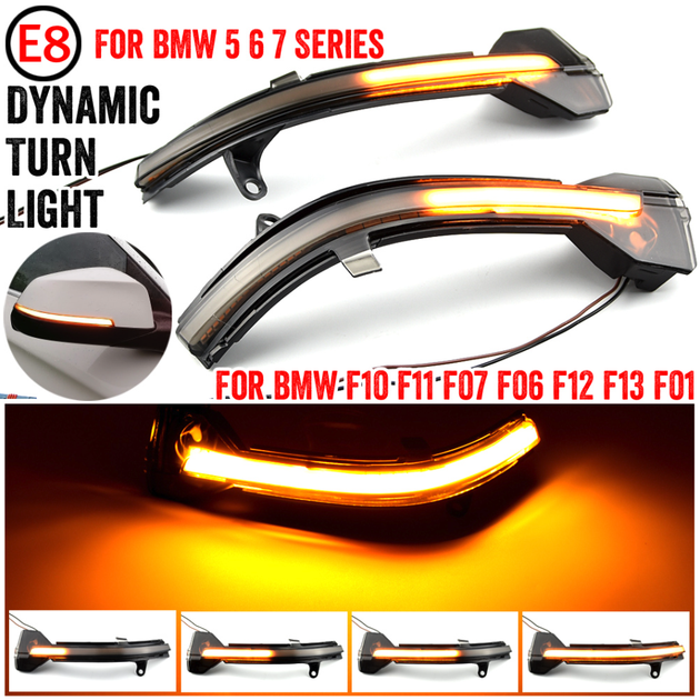 LED динамический сигнал поворота в зеркало BMW (БМВ) 5/6/7 серии: F10 F11 F07, F06 F12 F13, F01 F02 CountryMan - изображение 4
