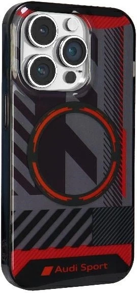 Etui Audi IML Sport MagSafe do Apple iPhone 14 Pro Max Black (AU-IMLMIP14PM-RSQ/D2-BK) - obraz 3