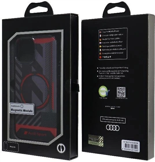 Etui Audi IML Sport MagSafe do Apple iPhone 15/14/13 Black (AU-IMLMIP15-RSQ/D2-BK) - obraz 7