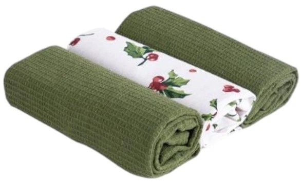 Zestaw ręczników kuchennych Homla Magic Moments z motywem świąt 45 x 65 cm 3 szt (5906496703317) - obraz 2