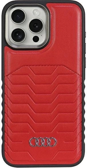 Панель Audi Synthetic Leather MagSafe для Apple iPhone 14 Pro Max Red (AU-TPUPCMIP14PM-GT/D3-RD) - зображення 1