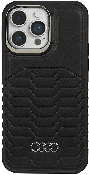 Etui Audi Synthetic Leather MagSafe do Apple iPhone 15 Pro Max Black (AU-TPUPCMIP15PM-GT/D3-BK) - obraz 1