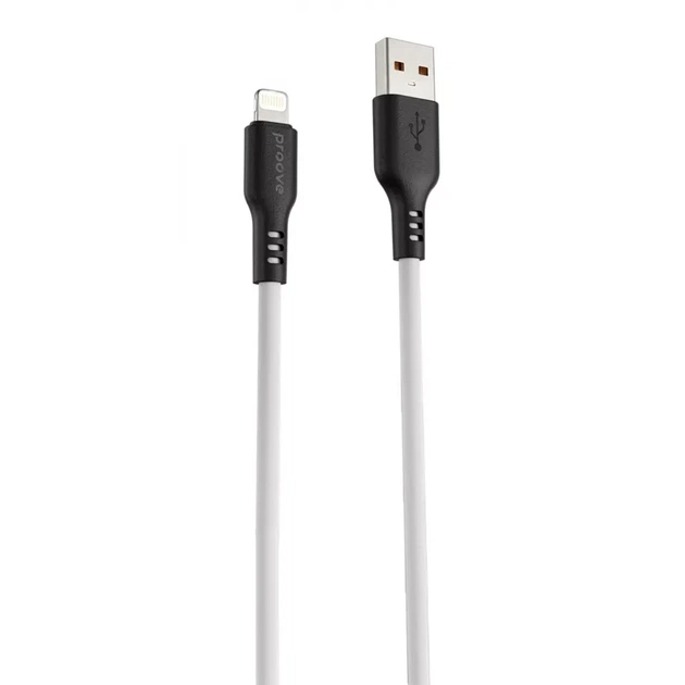Кабель Proove Rebirth USB to Lightning 2.4A (1m) white (CCRE12001102) - Фото 1 Кабель Proove Rebirth USB to Lightning 2.4A (1m) white (CCRE12001102) - изображение 1