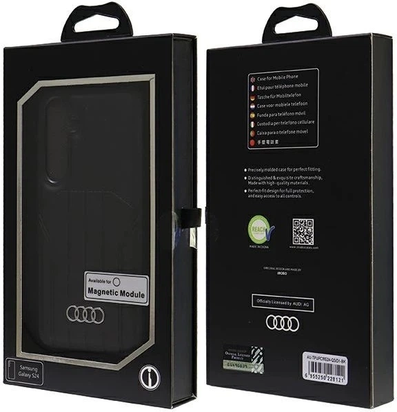 Etui Audi Synthetic Leather MagSafe do Samsung Galaxy S24 (S921) Black (AU-TPUPCMS24-Q5/D1-BK) - obraz 7