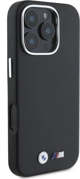 Etui plecki BMW M Smooth Full Wrapped Metal MagSafe Case do Apple iPhone 16 Pro Black (BMHCP16L23PMWK) - obraz 4