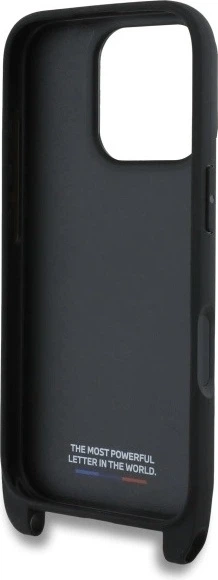 Etui plecki BMW M Edition Carbon Tricolor Lines & Strap do Apple iPhone 16 Pro Black (BMHCP16L23PSVTK) - obraz 6