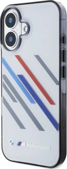 Etui plecki BMW Motosport IML Random Stripes do Apple iPhone 16 Plus Gray (BMHCP16M23HTRAG) - obraz 2