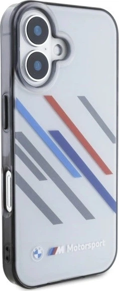 Etui plecki BMW Motosport IML Random Stripes do Apple iPhone 16 Plus Gray (BMHCP16M23HTRAG) - obraz 4