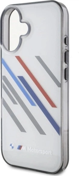 Etui plecki BMW Motosport IML Random Stripes do Apple iPhone 16 Plus Gray (BMHCP16M23HTRAG) - obraz 6