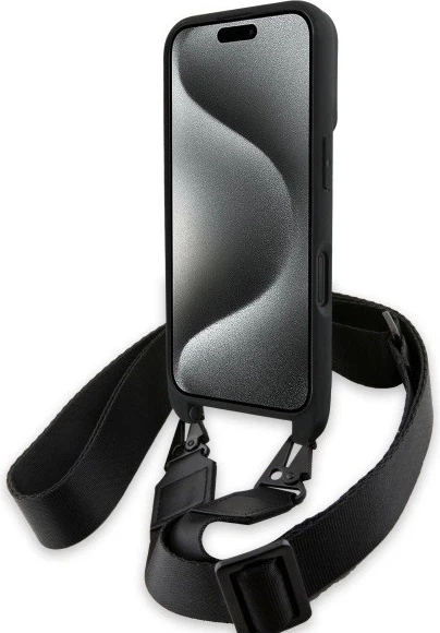 Etui plecki BMW M Edition Carbon Stripe & Strap do Apple iPhone 16 Plus Black (BMHCP16M23PSCCK) - obraz 4