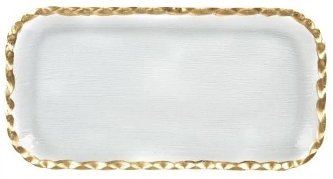 Блюдо Homla Elsoy із золотою окантовкою 29 x 15 см (5904183868646) - зображення 1