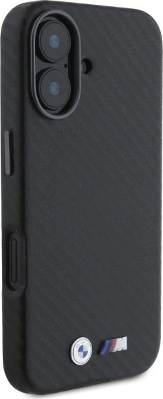 Etui plecki BMW Carbon Wrapped Metal do Apple iPhone 16 Black (BMHCP16S23PUFWC) - obraz 4
