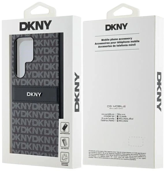 Etui DKNY Leather Mono Stripe & Metal Logo do Samsung Galaxy S24 Ultra Black (3666339287498) - obraz 8