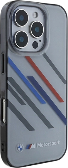 Etui plecki BMW Motosport IML Random Stripes do Apple iPhone 16 Pro Max Gray (BMHCP16X23HTRAG) - obraz 4